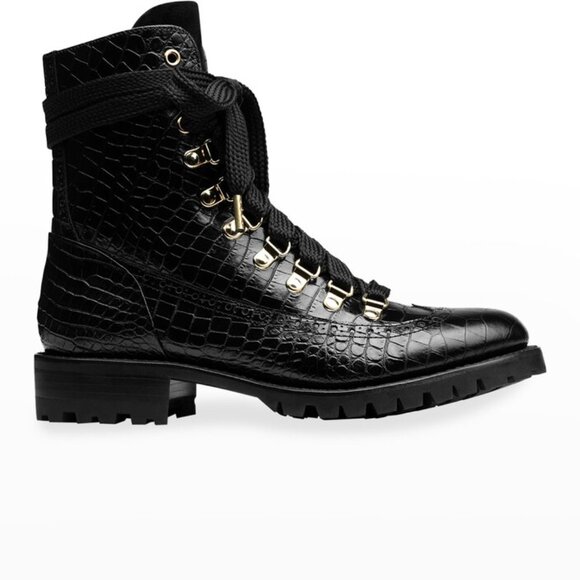 The Office of Angela Scott Mr. Bernard Croc Embossed Boots - Picture 2 of 8